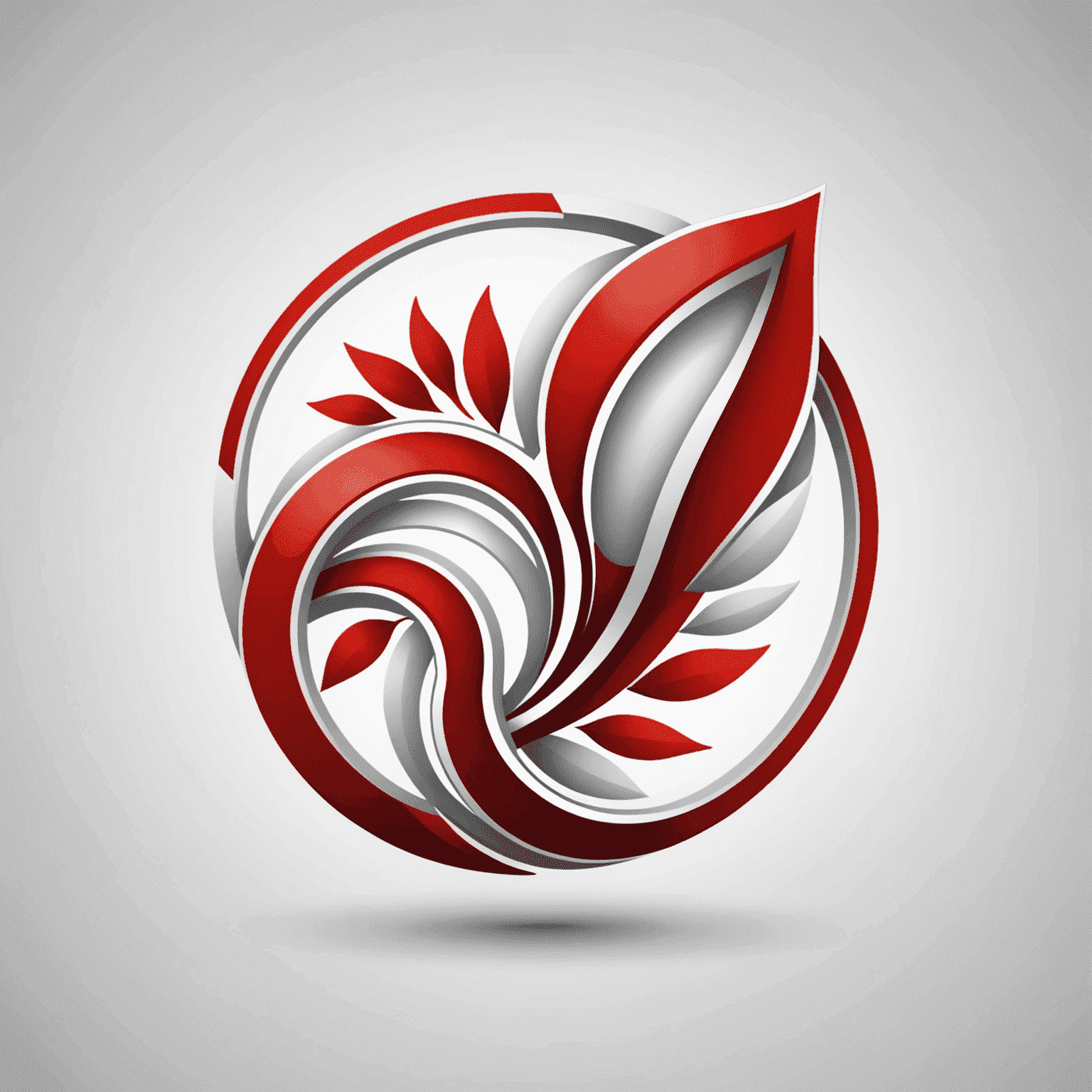 Biomedical company logo in red and white colors